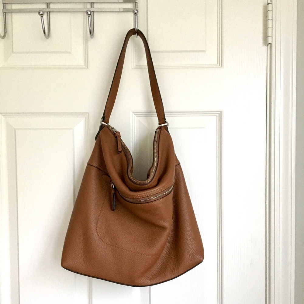 NWT VINCE CAMUTO Light Brown Leather Hobo Bag
